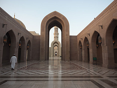 入口,苏丹,清真寺,马斯喀特,阿曼,亚洲