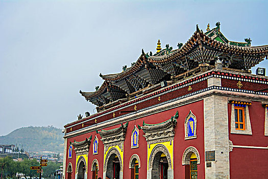 塔尔寺寺庙古建筑