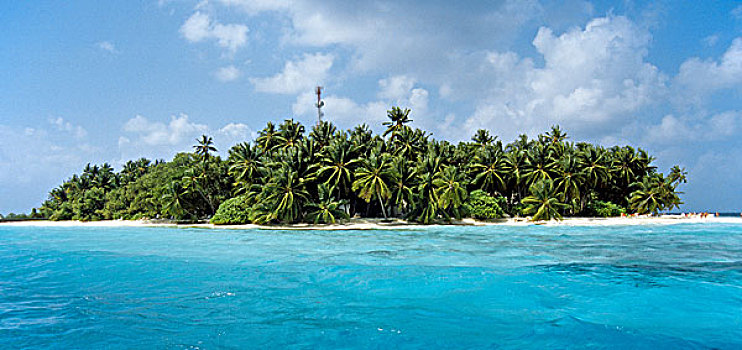 岛屿,南马累环礁,马尔代夫,印度洋,亚洲