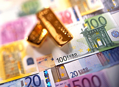 金条,欧元,欧洲货币,货币