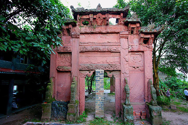 壁山朝元寺中庭牌坊背面_高清图片_全景视觉