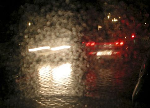 汽车,雨