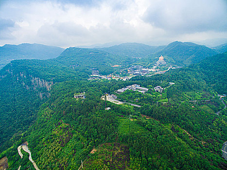 奉化,雪窦山,航拍,全景,弥勒,佛像,寺院,山,自然,生态,绿色,道场