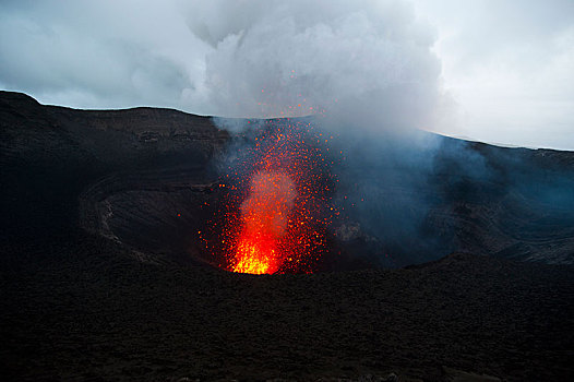 火山爆发,火山,瓦努阿图,大洋洲