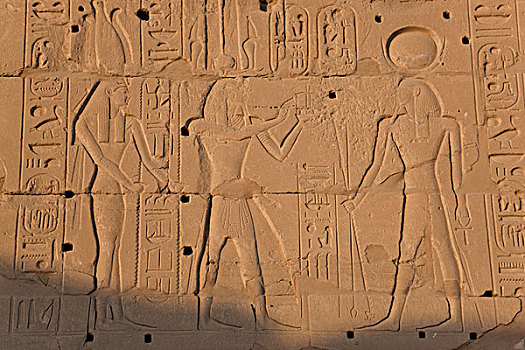庙宇,浮雕,象形文字,卡尔纳克神庙,路克索神庙,埃及