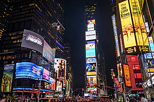 时代广场,纽约,夜晚