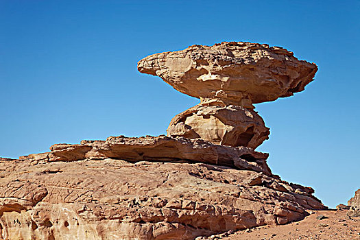 平衡性,石头,荒芜,瓦地伦,约旦,亚洲