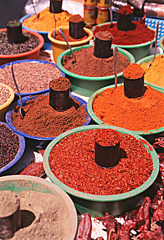 非洲,凯鲁万,突尼斯,品种,调味品,市场,大幅,尺寸