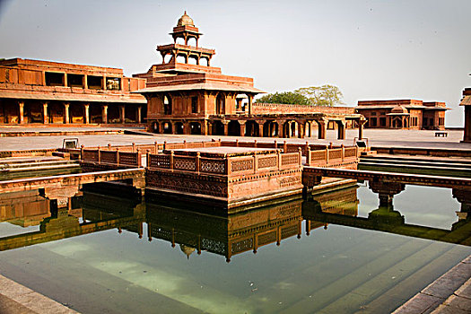 水塘,中间,唱,竞争,胜利宫,靠近,拉贾斯坦邦,印度,亚洲