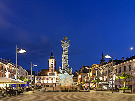 市政厅,餐馆,柱子,莫斯托格,下奥地利州,奥地利