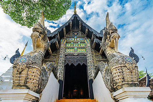 寺院,契迪,庙宇,清迈,泰国