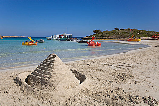 金字塔,沙子,漂亮,海滩,塞浦路斯,希腊,欧洲