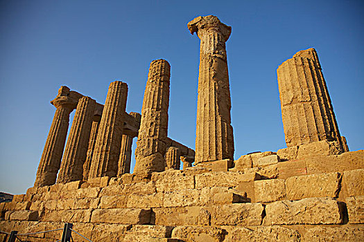 柱子,希腊人,庙宇,阿格里琴托,西西里,意大利
