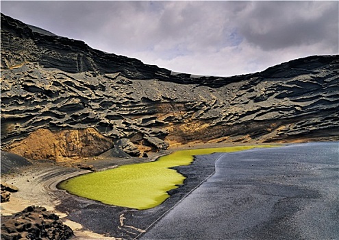 绿色,泻湖,兰索罗特岛