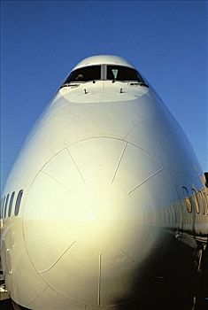 正面,波音747,飞机