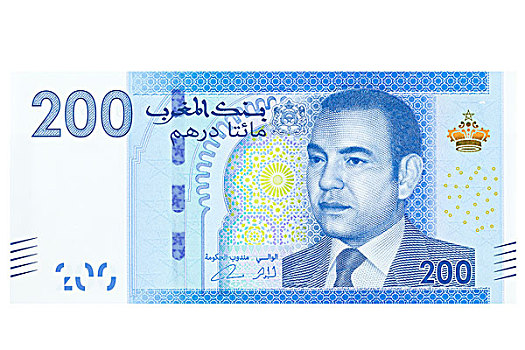 摩洛哥,两个,100,货币