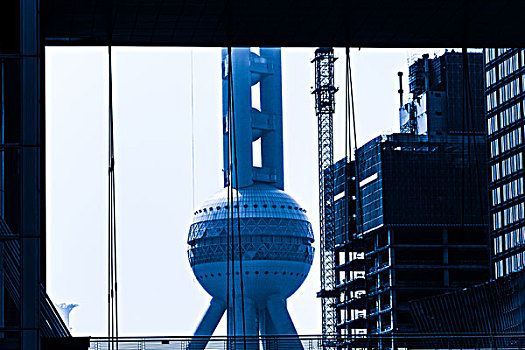 上海浦东建筑与城市的摩天大楼,中国