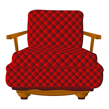 红色,皮革,扶手椅