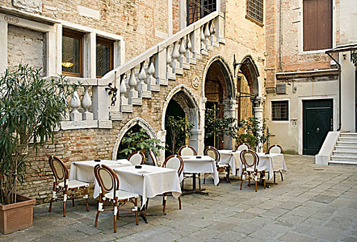 餐馆,桌子,威尼斯,意大利