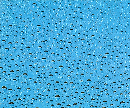 自然,蓝色背景,液滴,雨