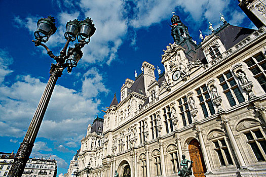 仰视,政府建筑,德威饭店,巴黎,法国