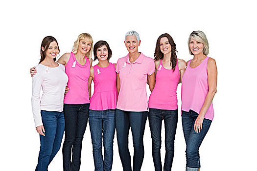 微笑,女人,穿,粉色,乳腺癌,意识