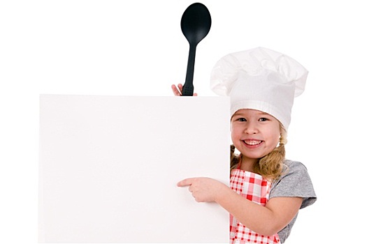 女孩,厨师,帽子
