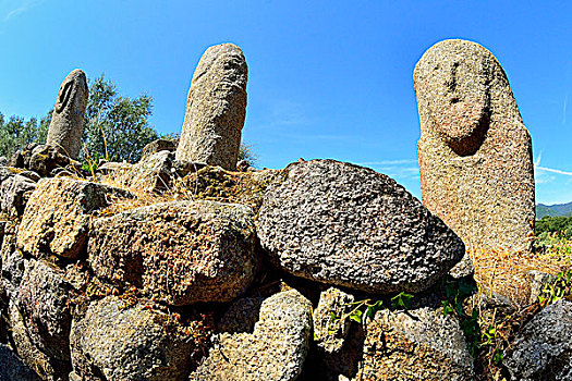 立石,竖石纪念物,巨石,时期,科西嘉岛,法国,欧洲