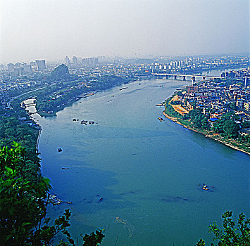 桂林市区全景风貌