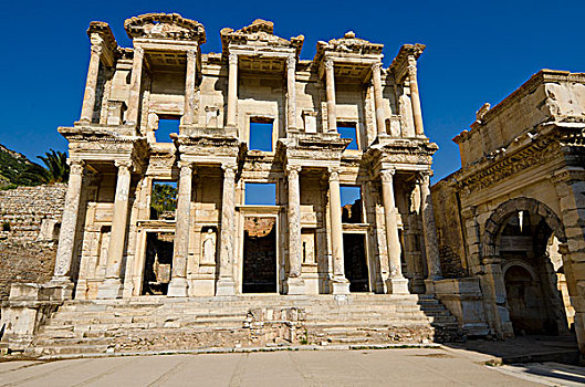 塞尔萨斯图书馆,以弗所,古希腊,城市,罗马,西部,海岸,小亚细亚,靠近,省,土耳其