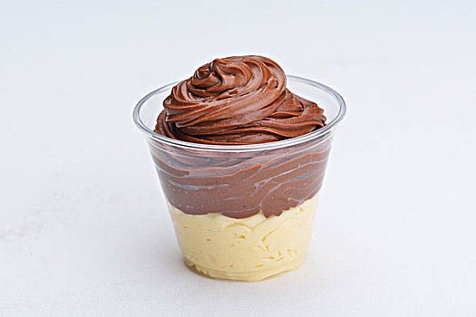 巧克力,香草冰淇淋,甜点,特写,隔绝,白色背景,背景