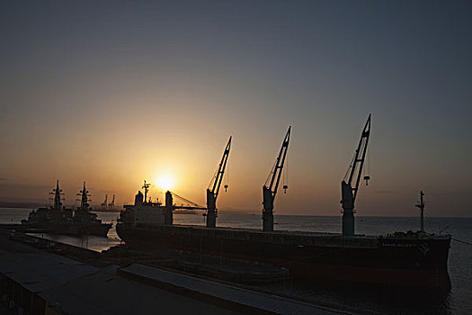 货船,国际,海军,船,责任,吉布提,港口,东非