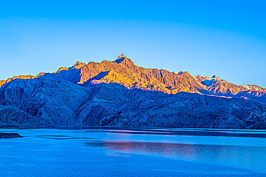 新疆,山,湖,倒影