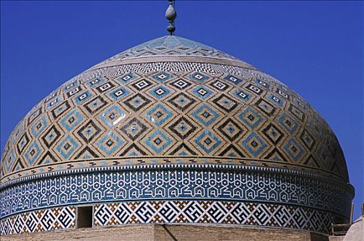 伊朗,亚兹德,圆顶,清真寺