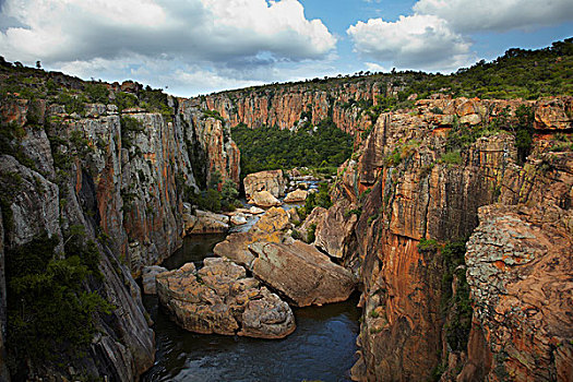 河,幸运,布莱德河峡谷,自然保护区,靠近,普玛兰加省,南非