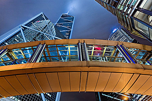 遮盖,人行道,金融区,香港,中国