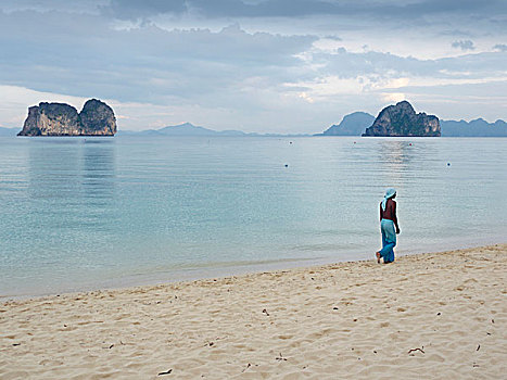 岛民,海滩,高毅,风景,多,石头,岛屿,安达曼海,桑图省,泰国南部,泰国,亚洲