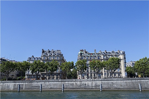 建筑,塞纳河,巴黎,法国
