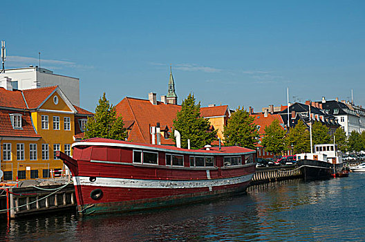 丹麦,哥本哈根,斯拉特绍曼,船,运河