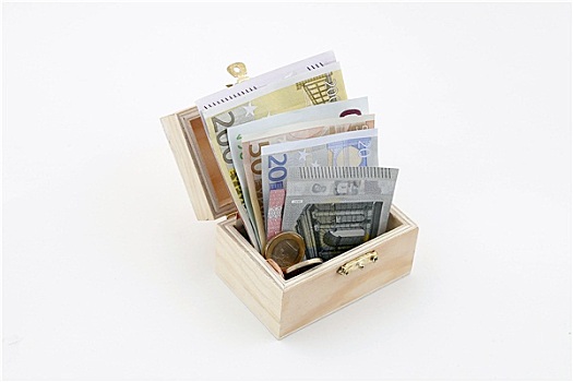 欧元,木头,盒子