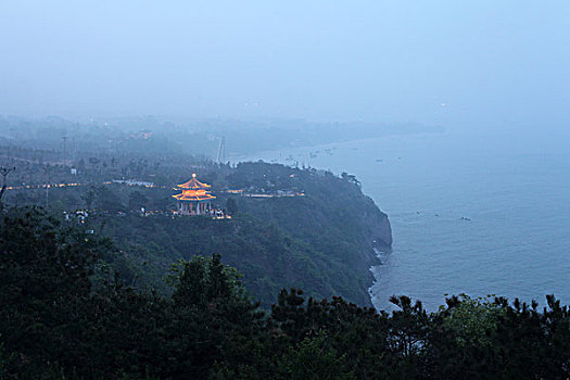 葫芦岛,龙回头,景区,休闲,海湾,夜景,建筑,神秘,天空