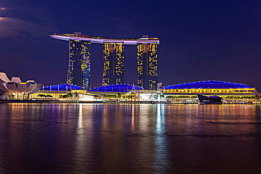 新加坡城市景观夜景