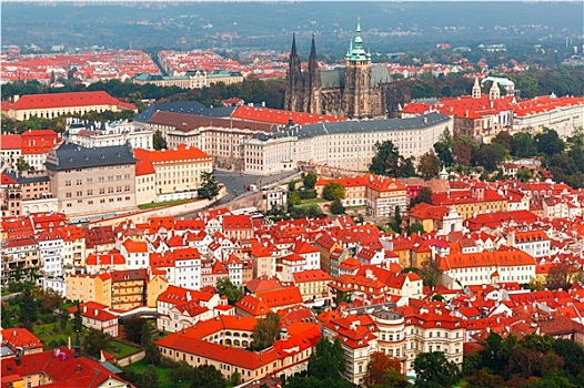 航拍,俯视,布拉格城堡,布拉格,捷克共和国