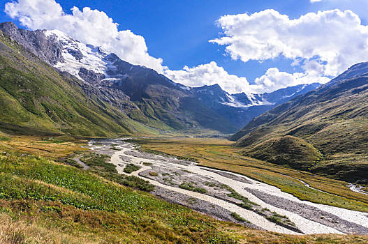 风景,山谷,山,洪水,河