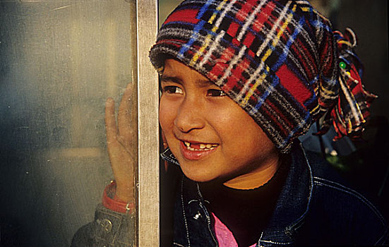 男孩,享受,旅途,大吉岭,喜玛拉雅,铁路,世界遗产,身分,联合国教科文组织,1999年