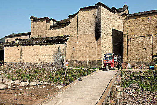 福建闽东屏南县黛溪镇古村落北墘村,民居老宅