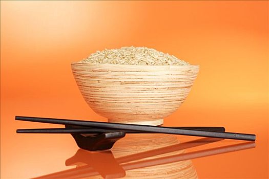 糙米,碗,筷子