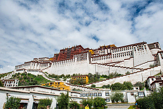 西藏拉萨布达拉宫外景建筑