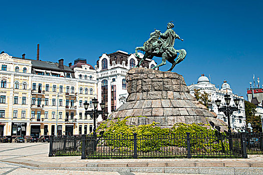 雕塑,广场,基辅,乌克兰