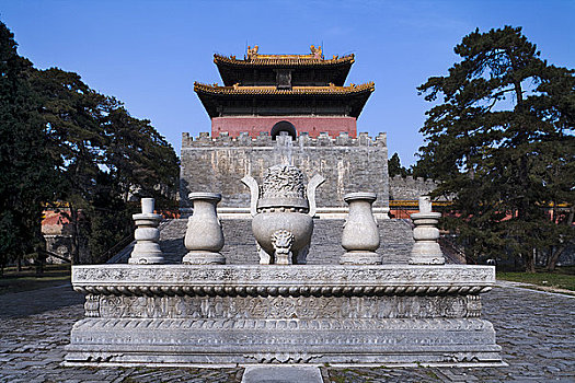 仰视,陵墓,西部,清朝,河北,中国